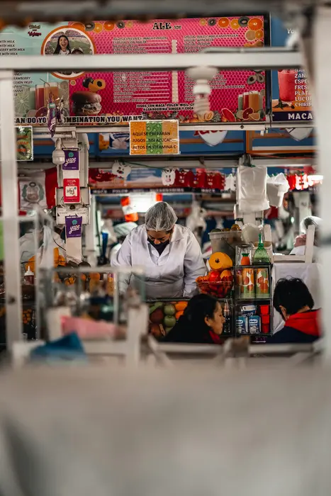 A traditional juice stand at the local market