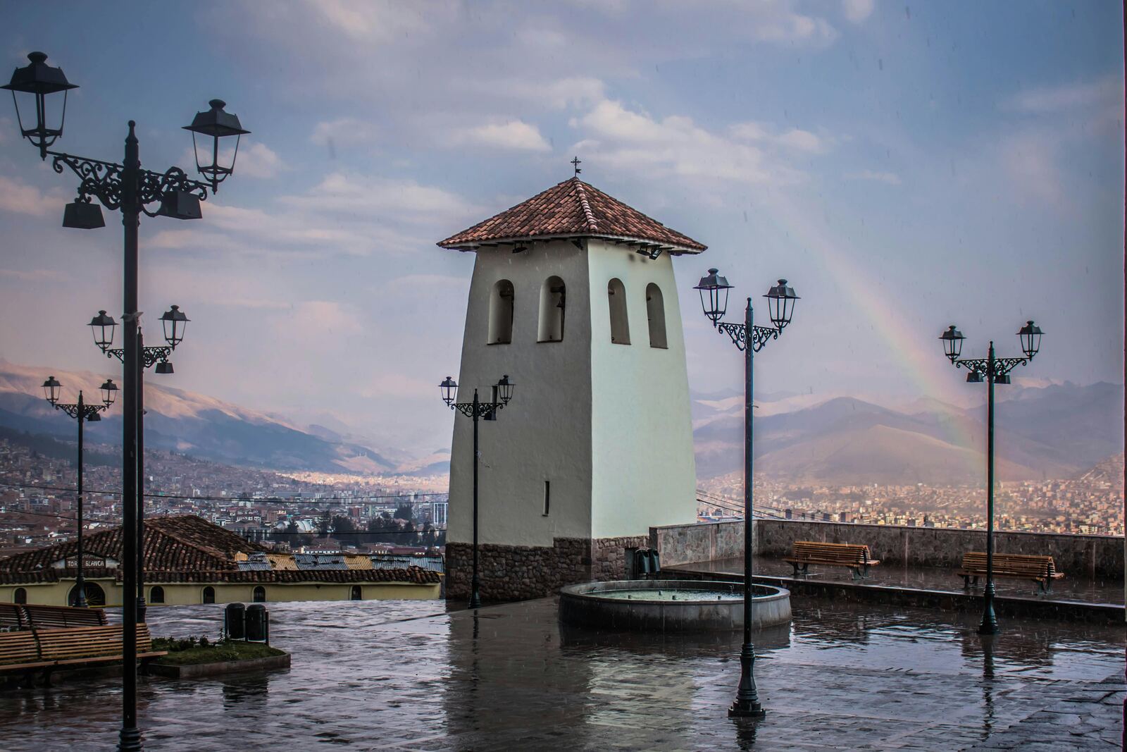 El mirador de San Cristóbal, tras la lluvia